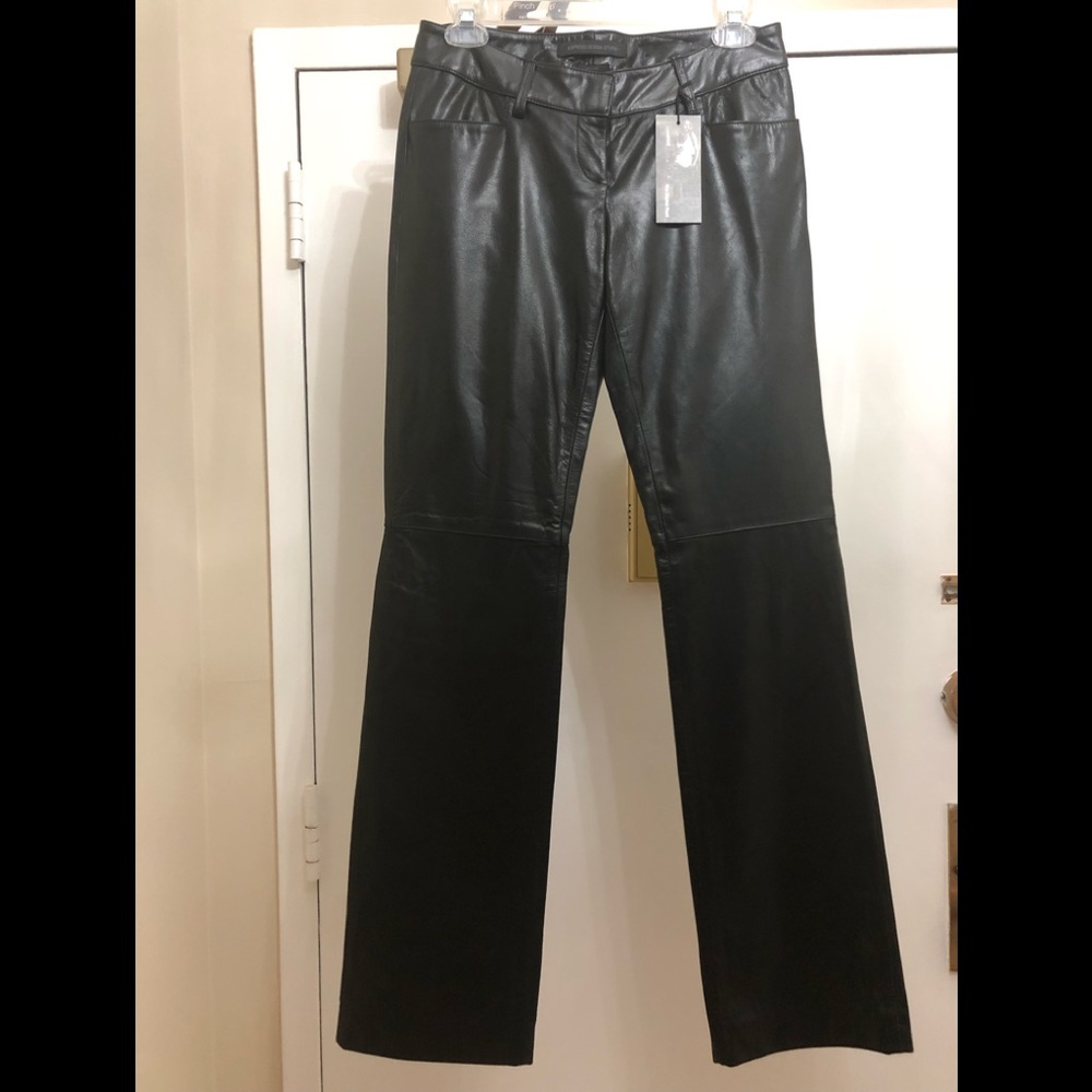 BNWT EXPRESS STYLIST BLACK LEATHER PANTS 0